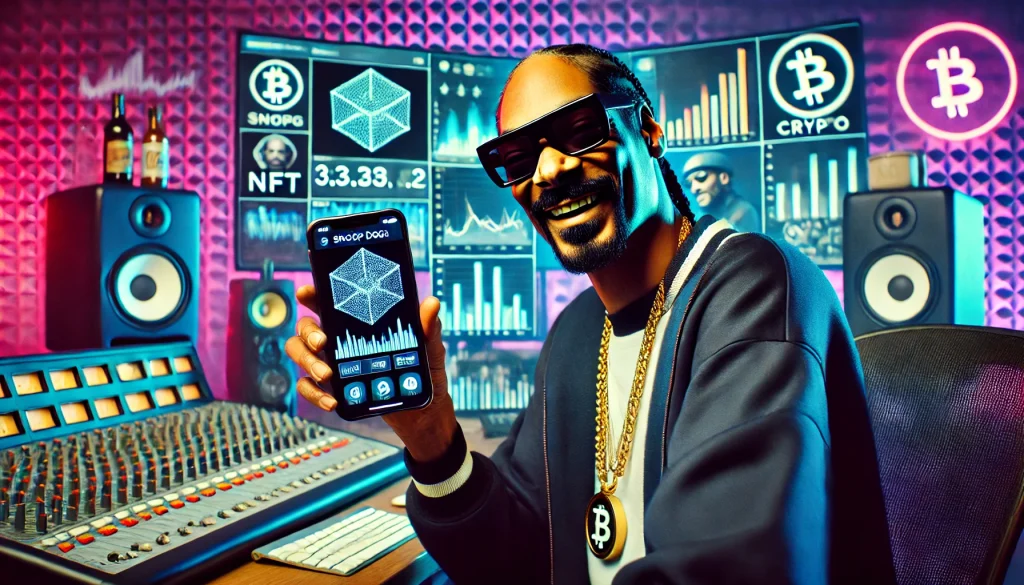 Snoop Dogg showcasing an NFT on social media