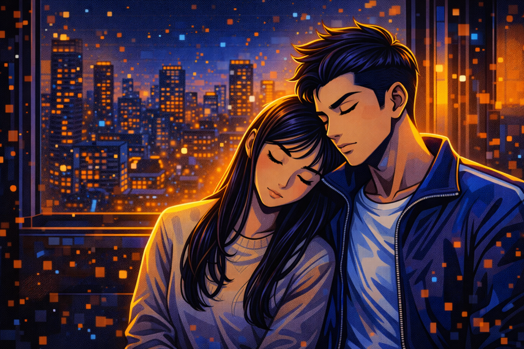 Highschool Return of a Gangster Se Kyung and Yi Heon share a quiet moment