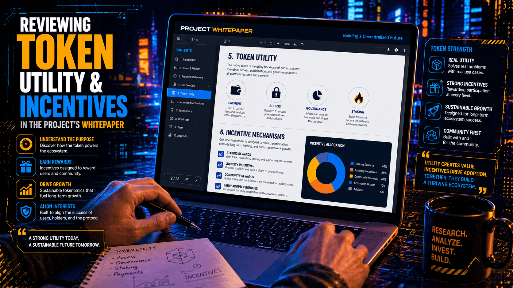 Reviewing token utility and incentives in the project’s whitepaper