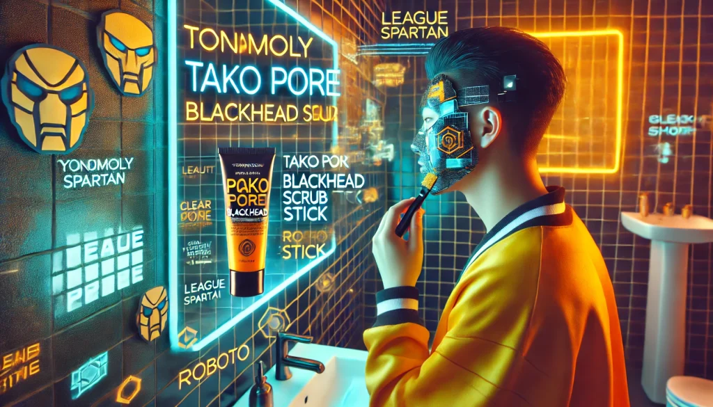 Person incorporating the TONYMOLY Tako Pore Blackhead Scrub Stick into their weekly skincare routine for clearer skin.