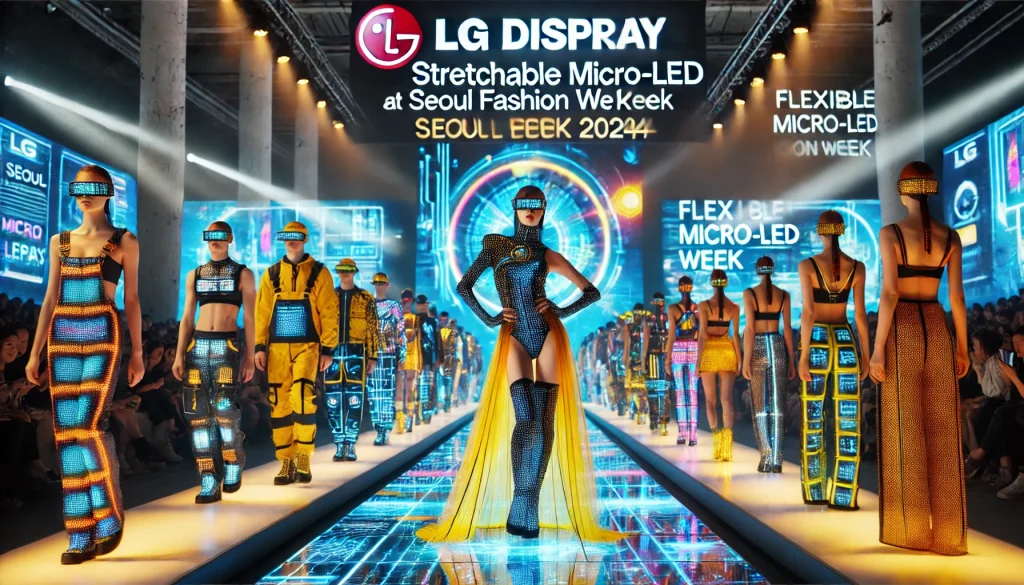 LG Display's stretchable Micro-LED tech featured in fashion at Seoul Fashion Week 2024