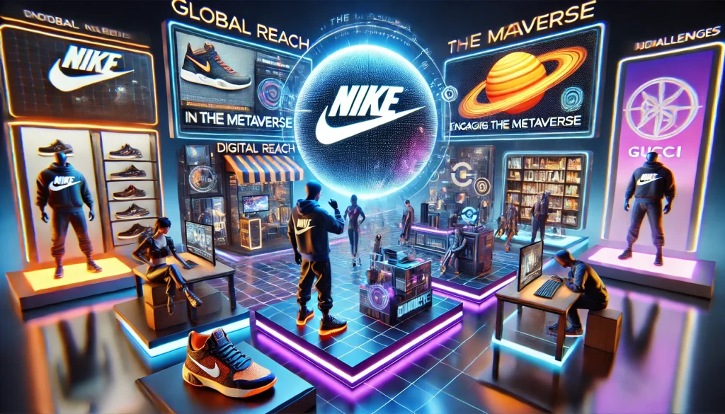 Nike and Gucci use virtual environments for global consumer engagement.