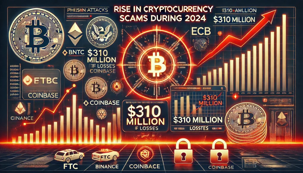 A summary of the rise in cryptocurrency scams during 2024, highlighting $310 million in losses from phishing attacks. Scammers have targeted global investors, particularly through platforms like Binance and Coinbase. Regulatory bodies, including the FTC and ECB, are investigating these widespread international incidents.