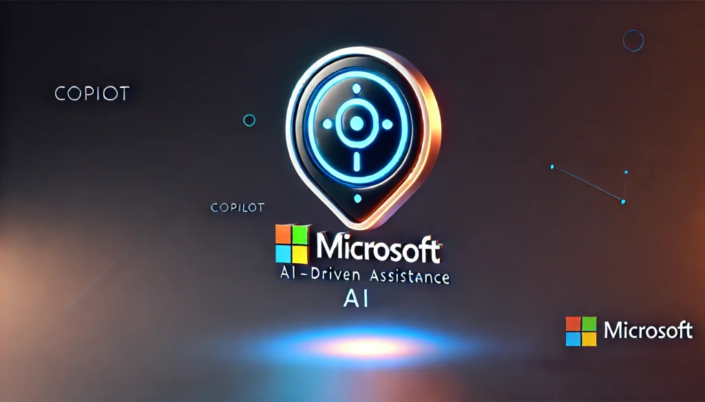 AI 기반 지원과 현대적인 단순함을 상징하는 세련된 추상 디자인의 Microsoft Copilot 로고입니다.