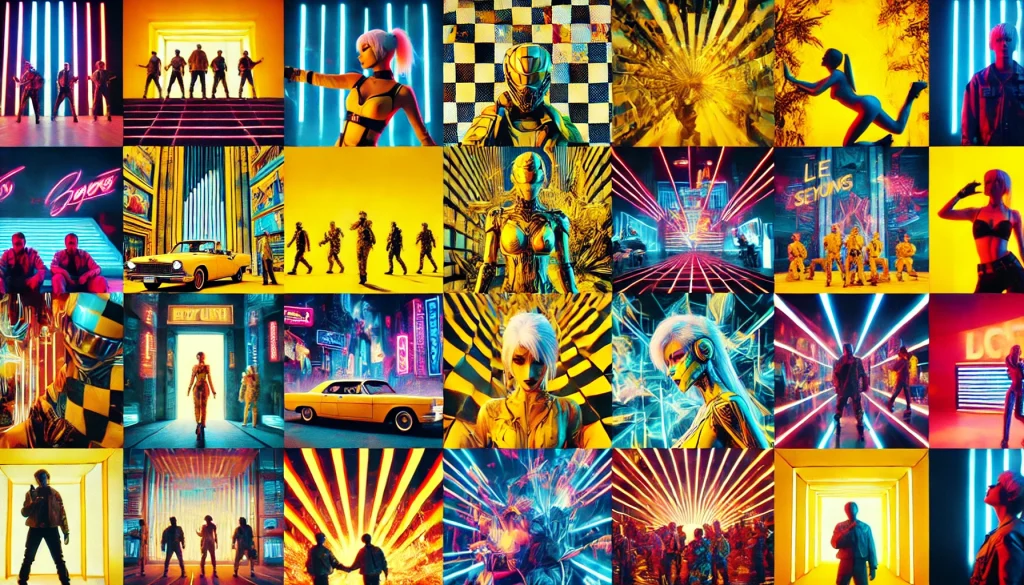 Collage Picture of previous Music video of Le Sserafim 