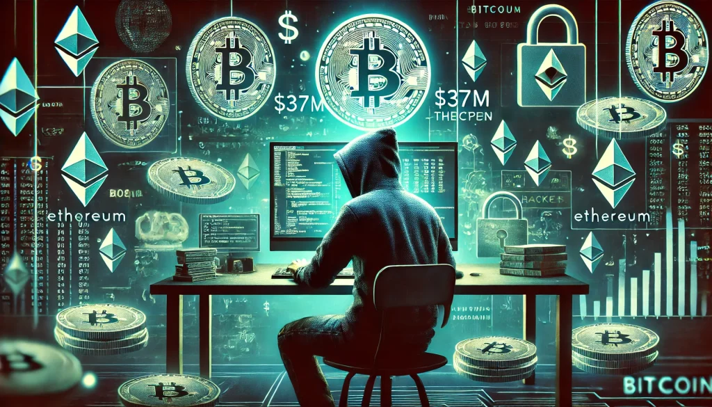 $37M cryptocurrency stolen by a young hacker, highlighting the growing risks in digital finance.