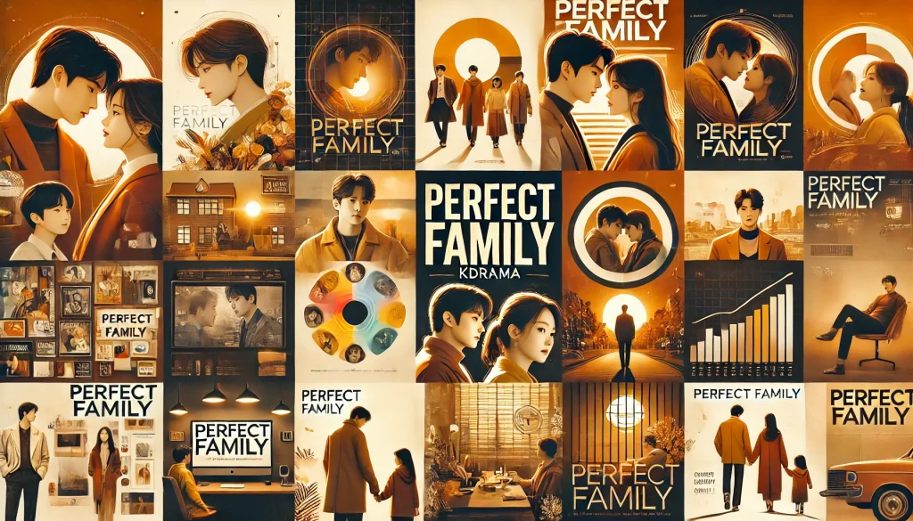 Collage of Kdrama related and recommendations to Perfect Family Kdrama