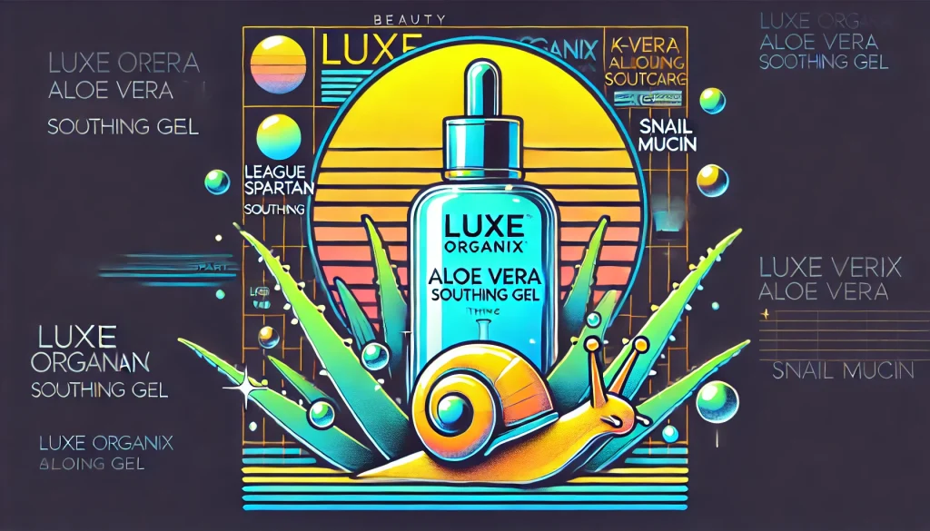 Luxe Organix Aloe Vera Gel, K-Beauty hydration, natural skincare, aloe.