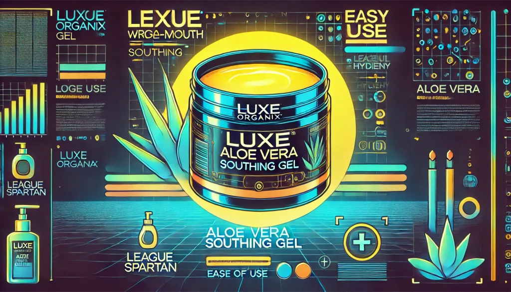 Luxe Organix Aloe Vera Gel tub, easy use, hygiene concern.