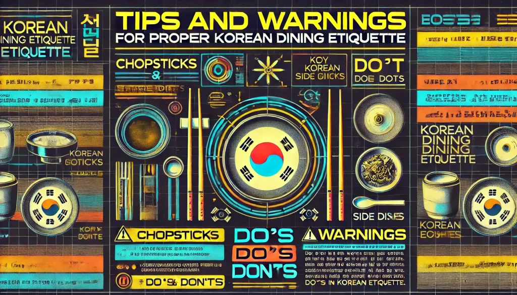 Tips and warnings for proper Korean dining etiquette.