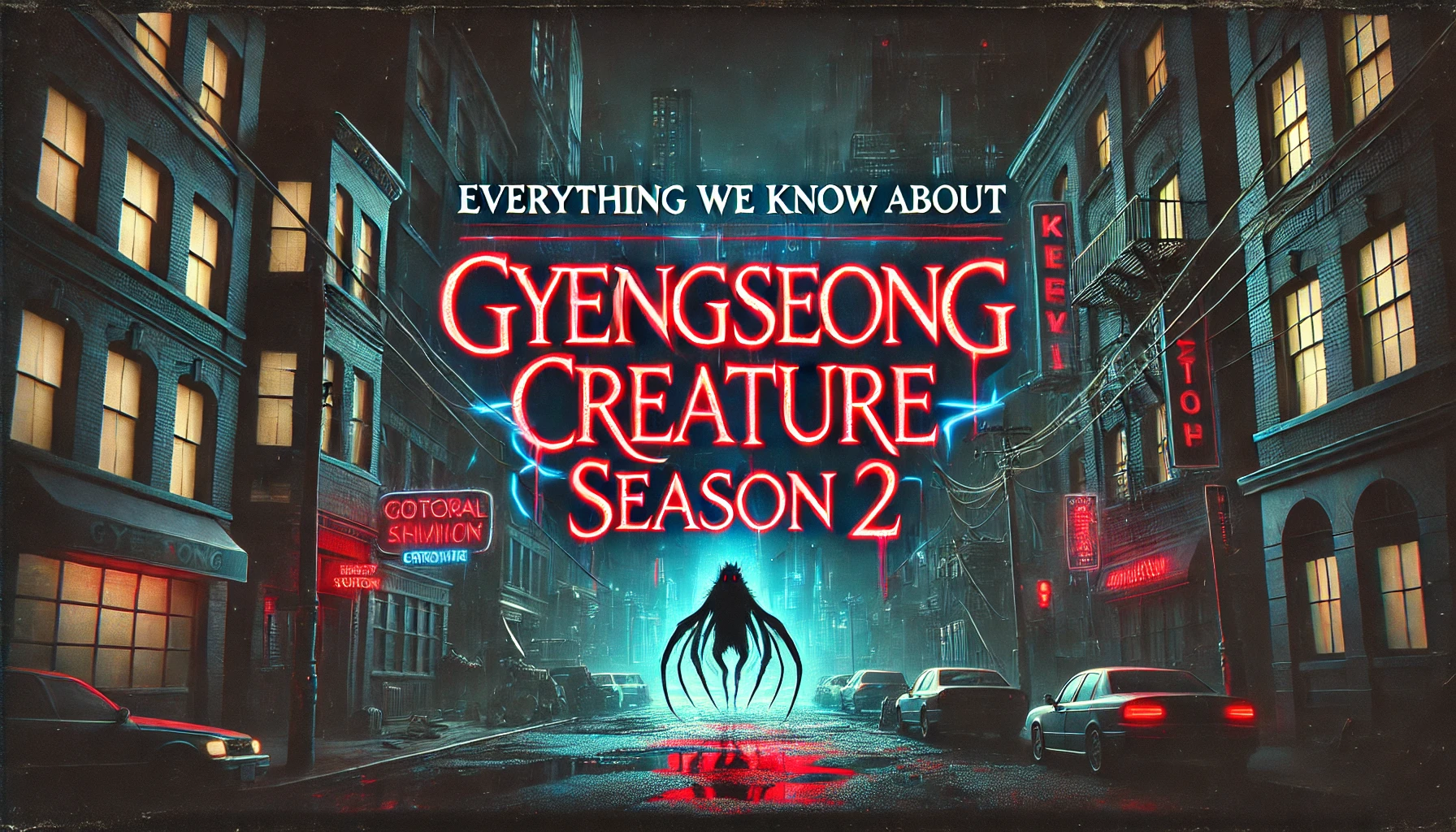 Dark city scene promoting Gyengseong Creature Season 2.