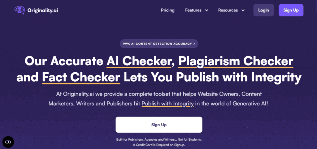 Originality.AI AI Checker and Detector.