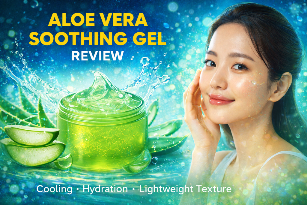aloe vera soothing gel review cooling hydration effect on skin with refreshing lightweight texture