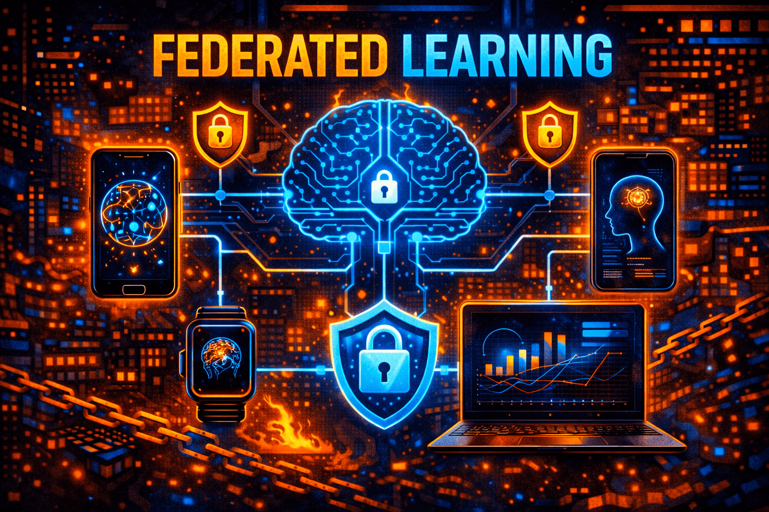 Federated Learning enables decentralized data processing, enhancing AI privacy and security on local devices.