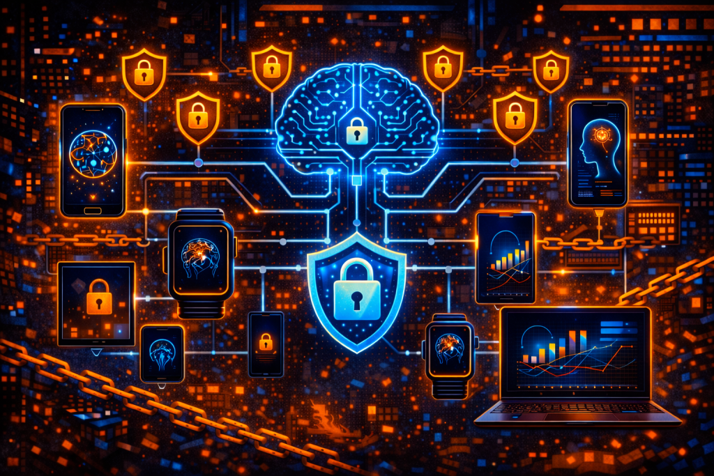 Federated Learning trains machine learning models on decentralized devices, enhancing privacy without centralizing data.