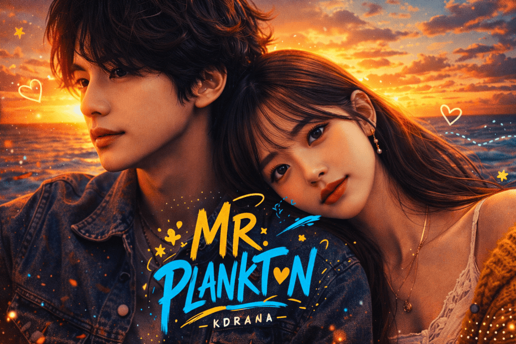 Close up of lead actors of Mr. Plankton K-drama