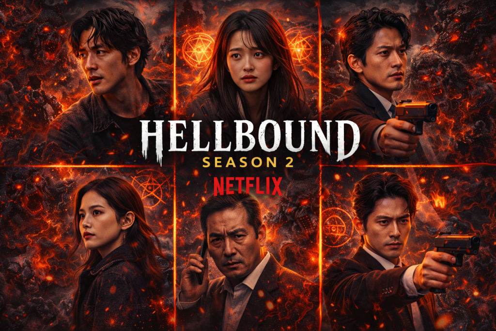 Collage of cast of Hellbound Season 2