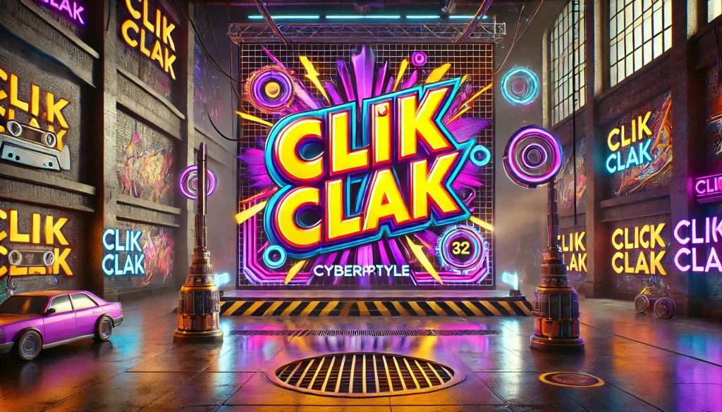 Creative visuals for 'CLIK CLAK,' inspired by graffiti and street art.