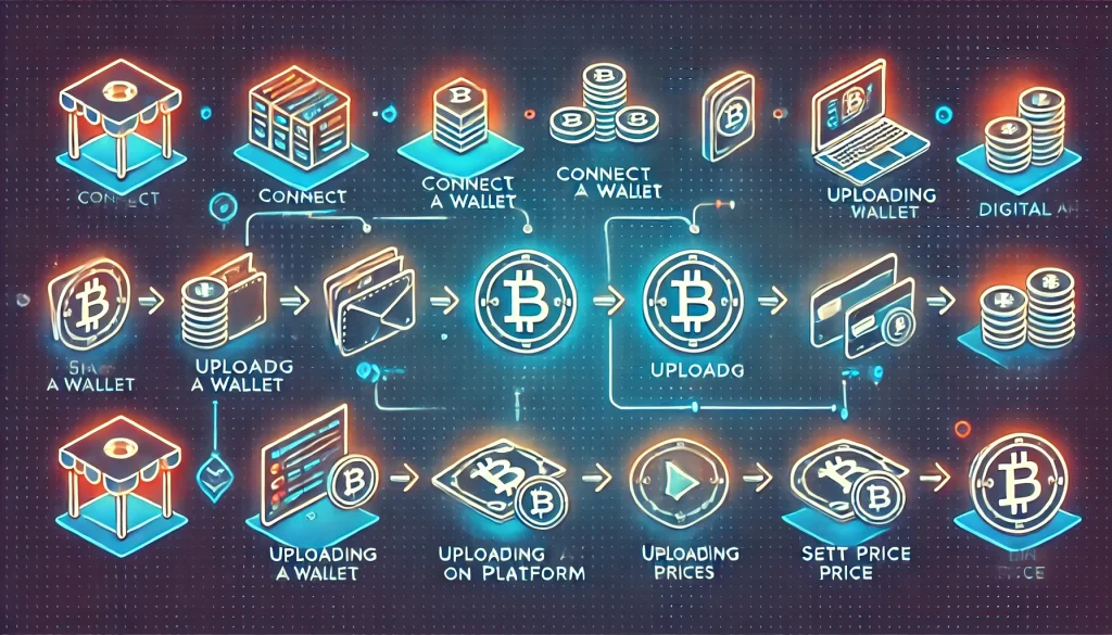 Step-by-step guide for selling NFTs on OpenSea platform.