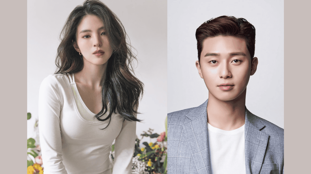 Han So-hee and Park Seo-joon in portrait poses.