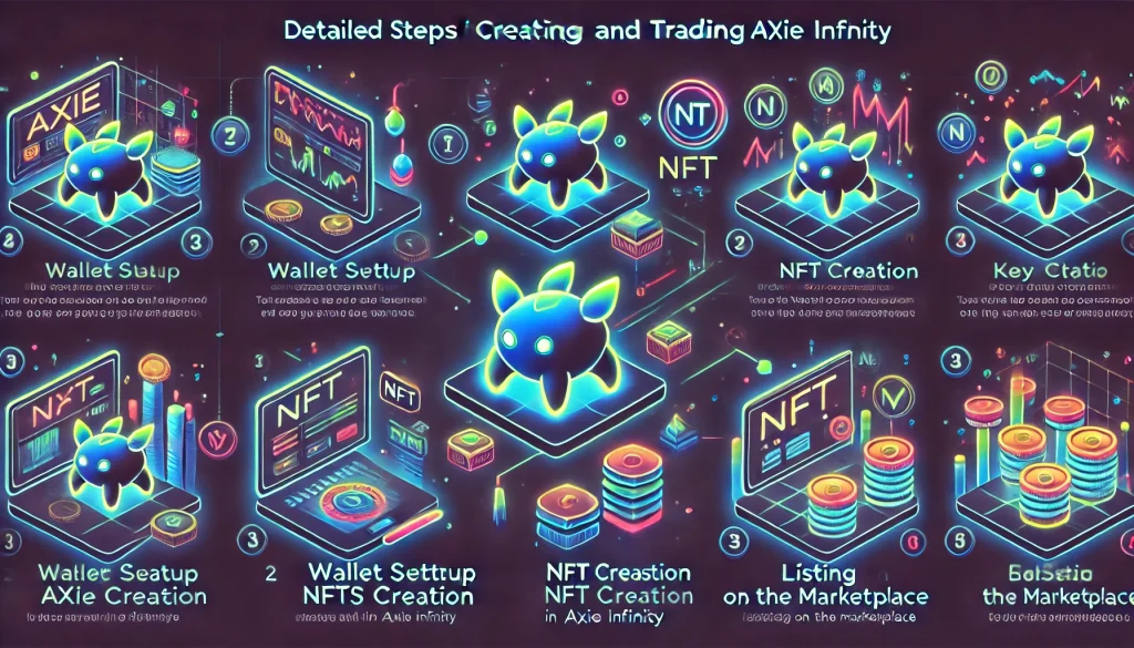 Detailed steps for creating and trading NFTs in Axie Infinity