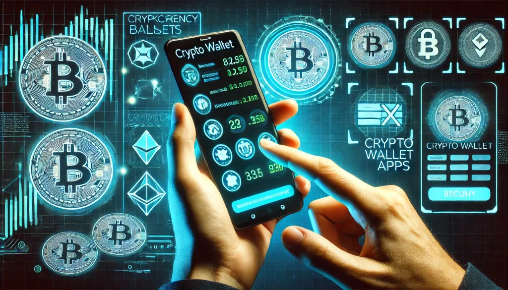 Person exploring a crypto wallet app on a smartphone.