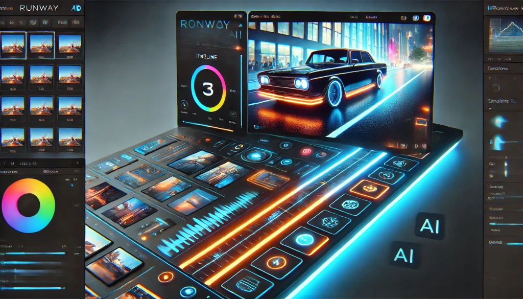 Runway AI interface showcasing powerful video and image editing tools.