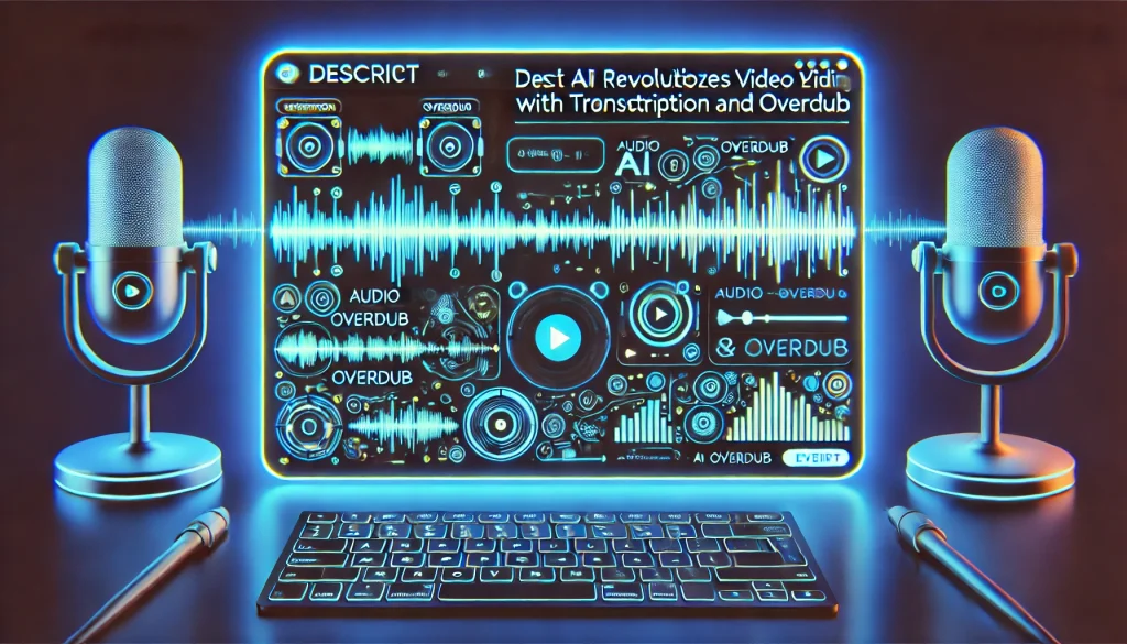 Descript AI revolutionizes video editing with transcription and Overdub.