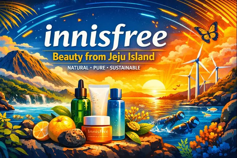 Innisfree South Korean skincare brand inspired by Jeju Island nature and sustainability