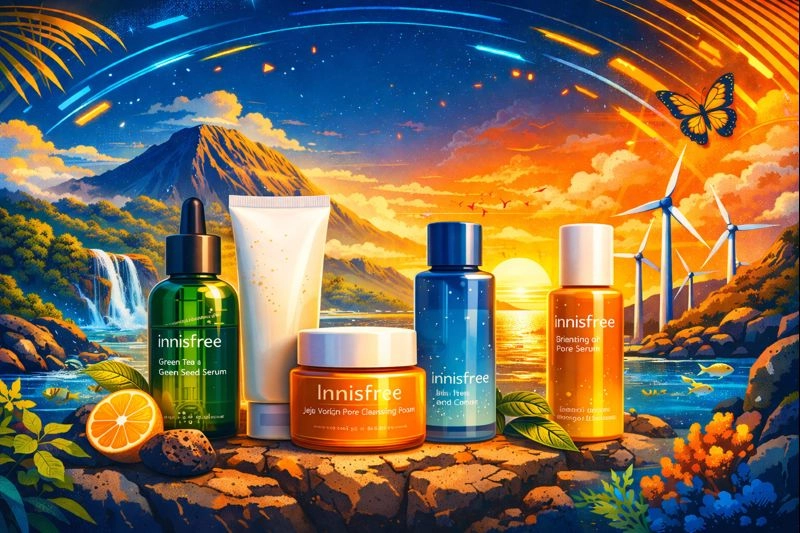 Jeju Island landscape showcasing the natural inspiration behind Innisfree skincare products