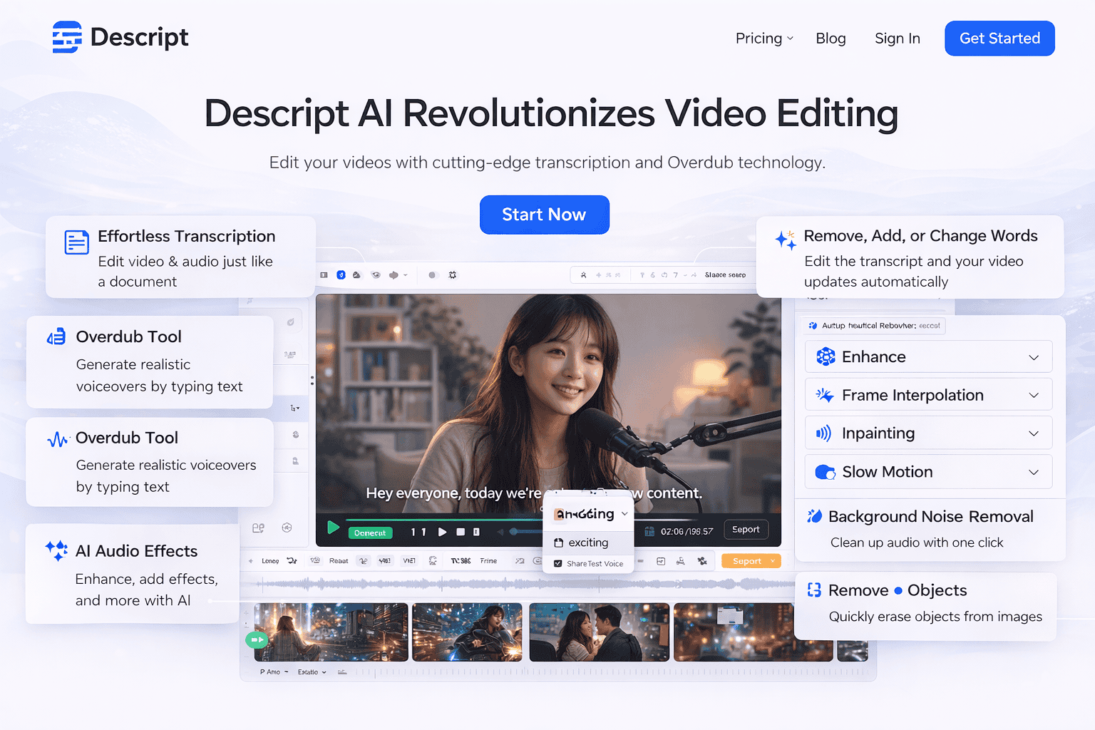 Top features of Descript simplifying video and audio editing
