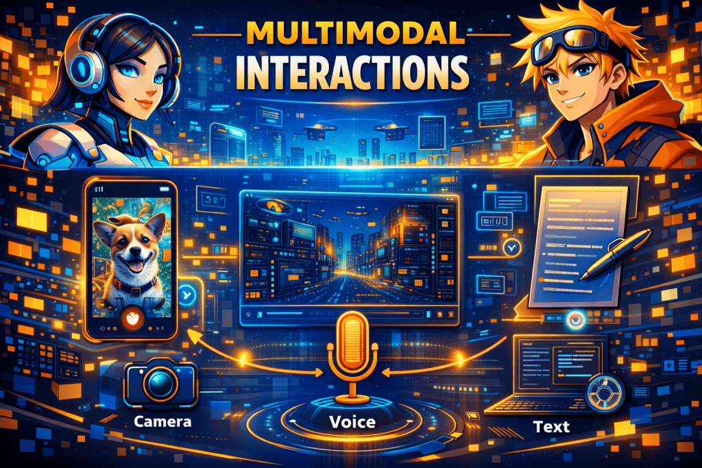 Character.ai supports multimodal interactions