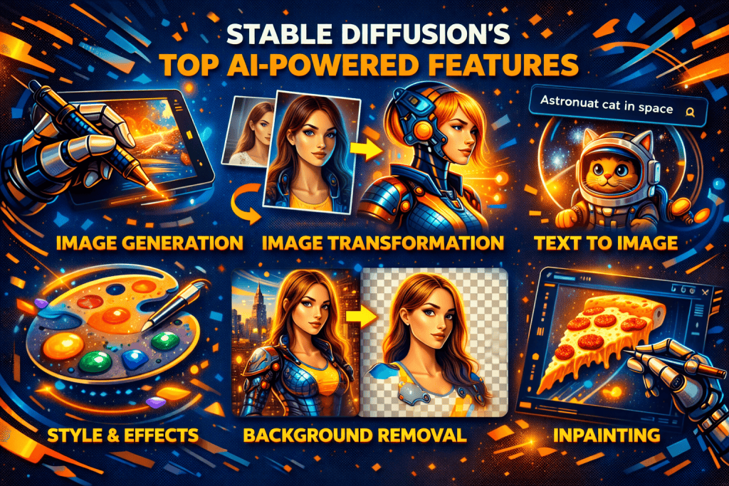 Stable Diffusion’s top AI-powered features.