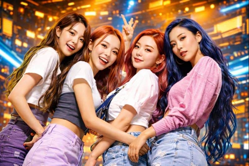 4 members official group photo promotional shoot all girls