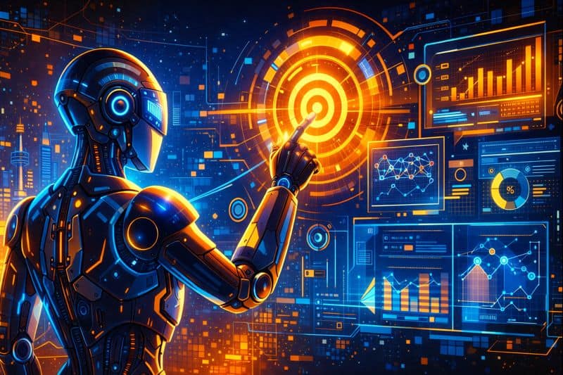 AI agent evaluating data and choosing goal-driven actions