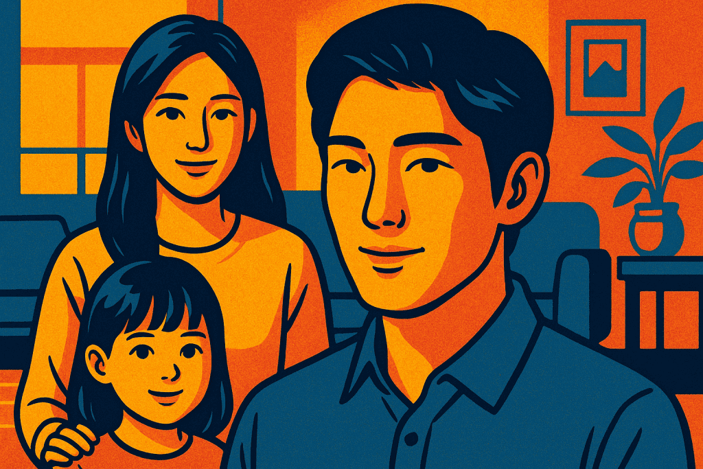 Secrets behind calm family man facade.