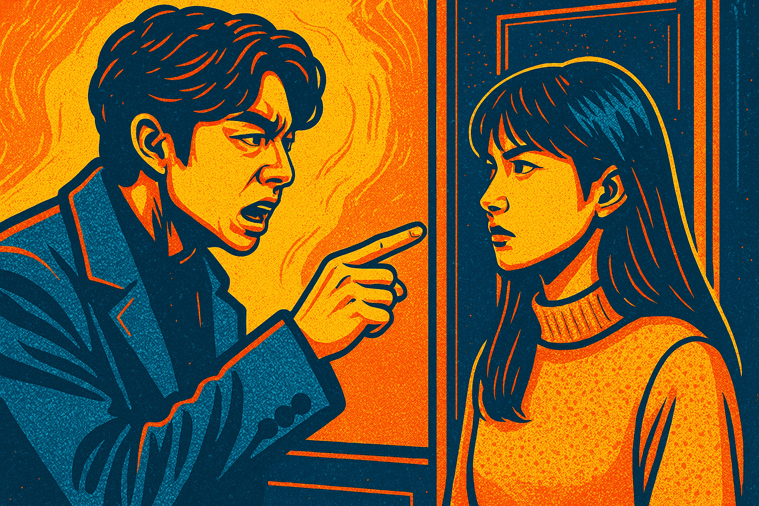 the leading actor of goblin arguing from a scene