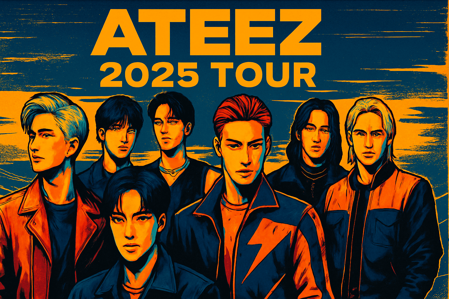 ATEEZ 2025 Tour Poster