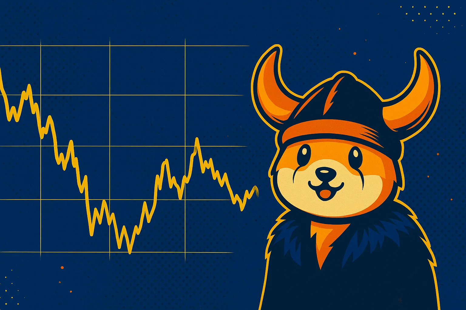 Floki coin price chart showing latest market trends