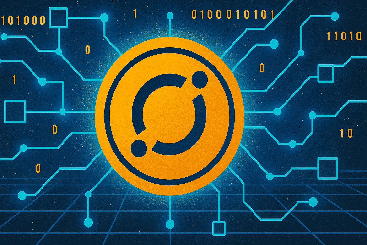 Visual illustration of ICX Coin cryptocurrency and blockchain network