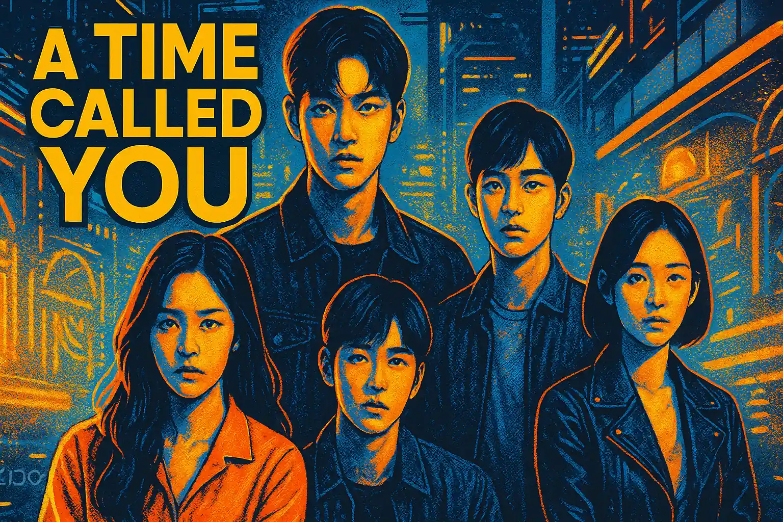 a time called you cast posing for conference shoot