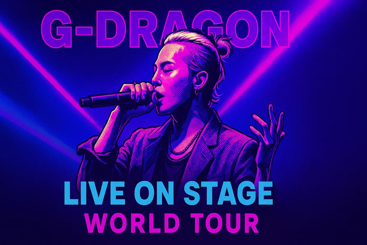 G Dragon performing live on stage world tour]