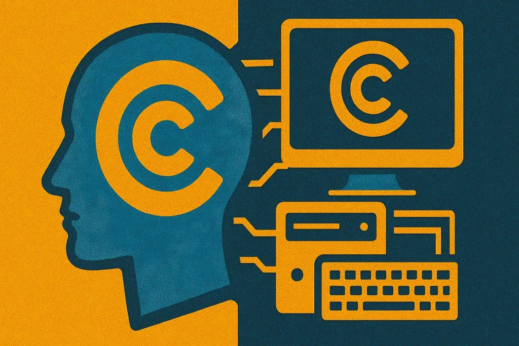 Claude AI definition illustration with computer systems