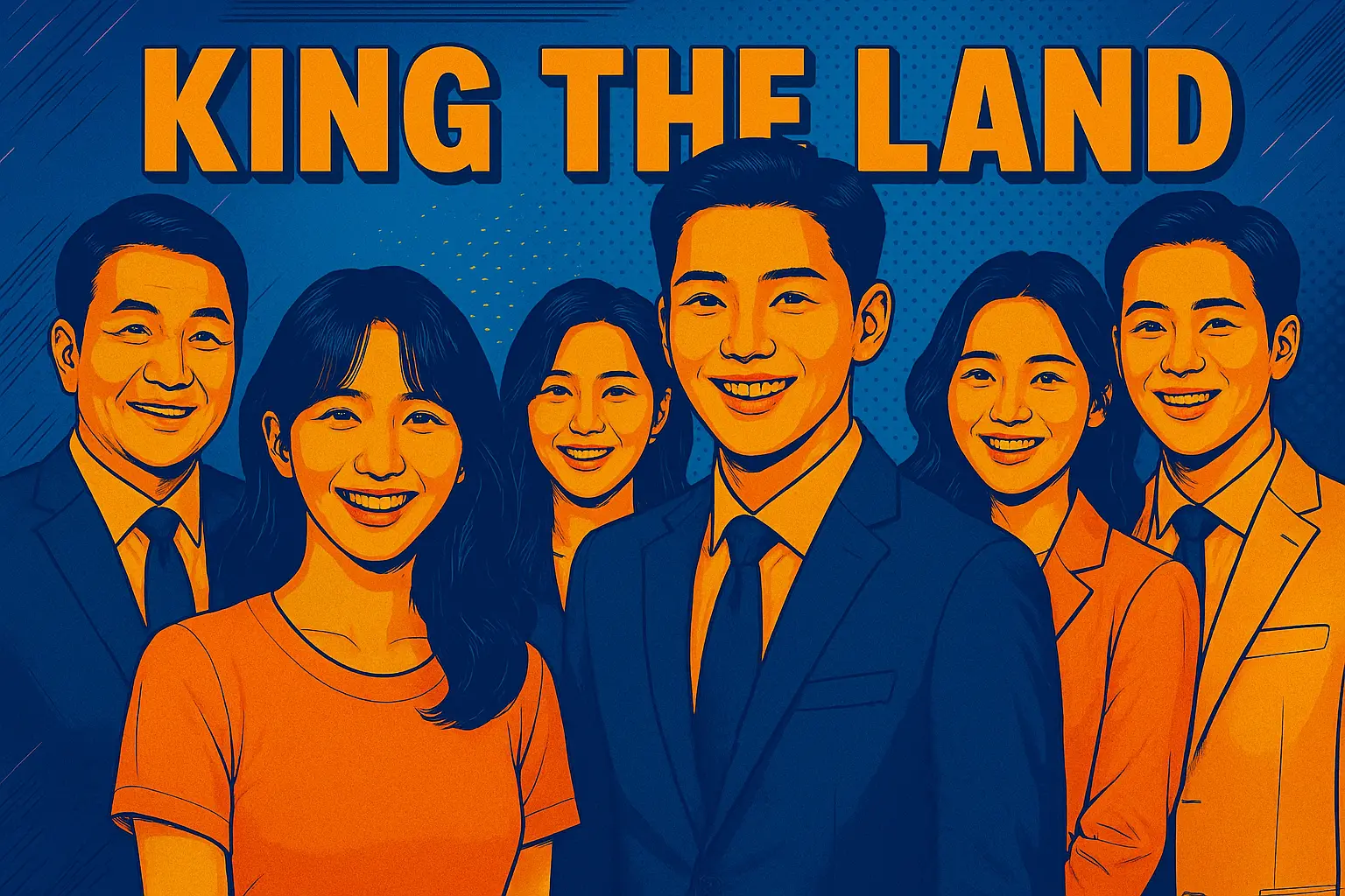King The Land cast smiling together in main poster.