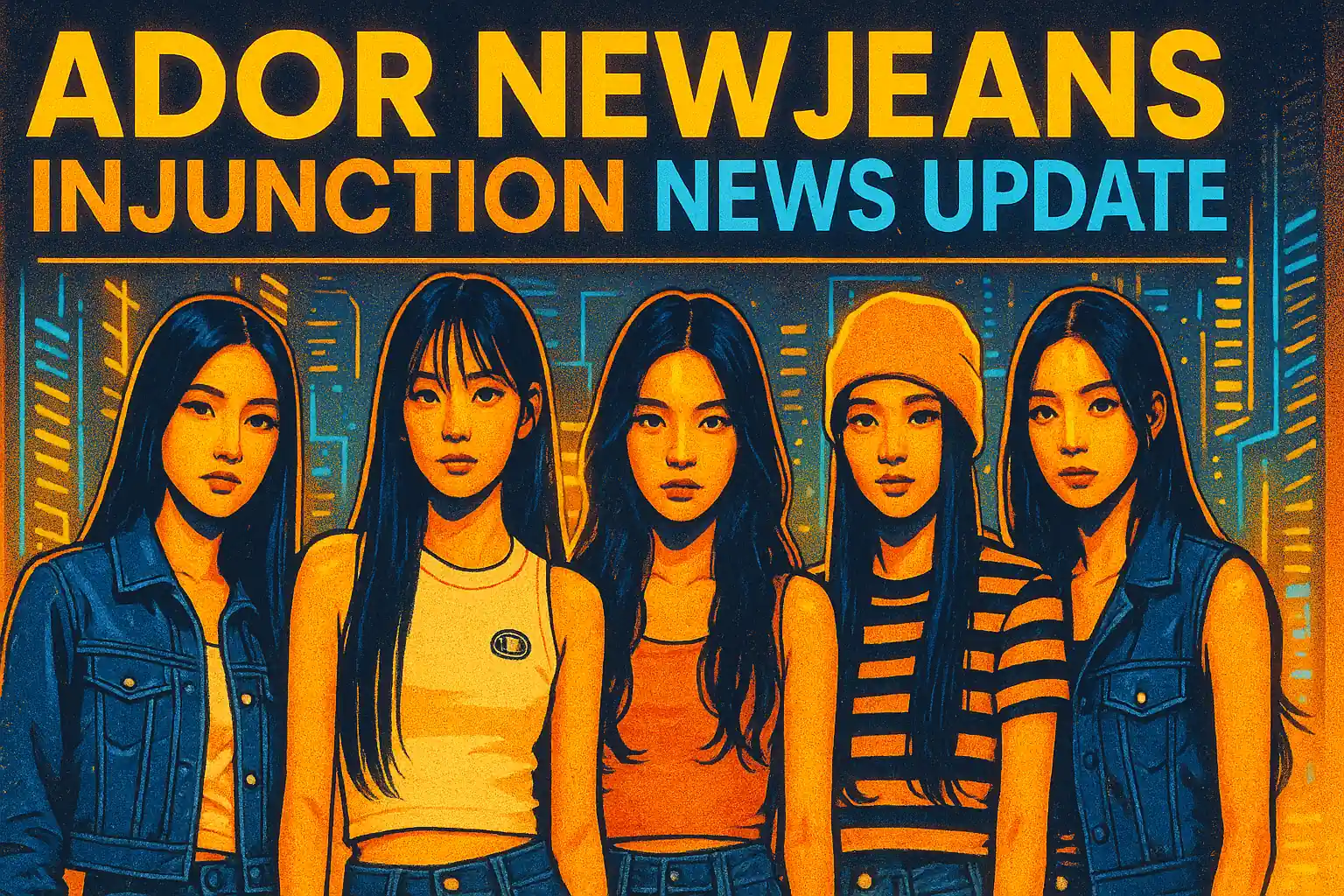Ador NewJeans injunction news update with group photo