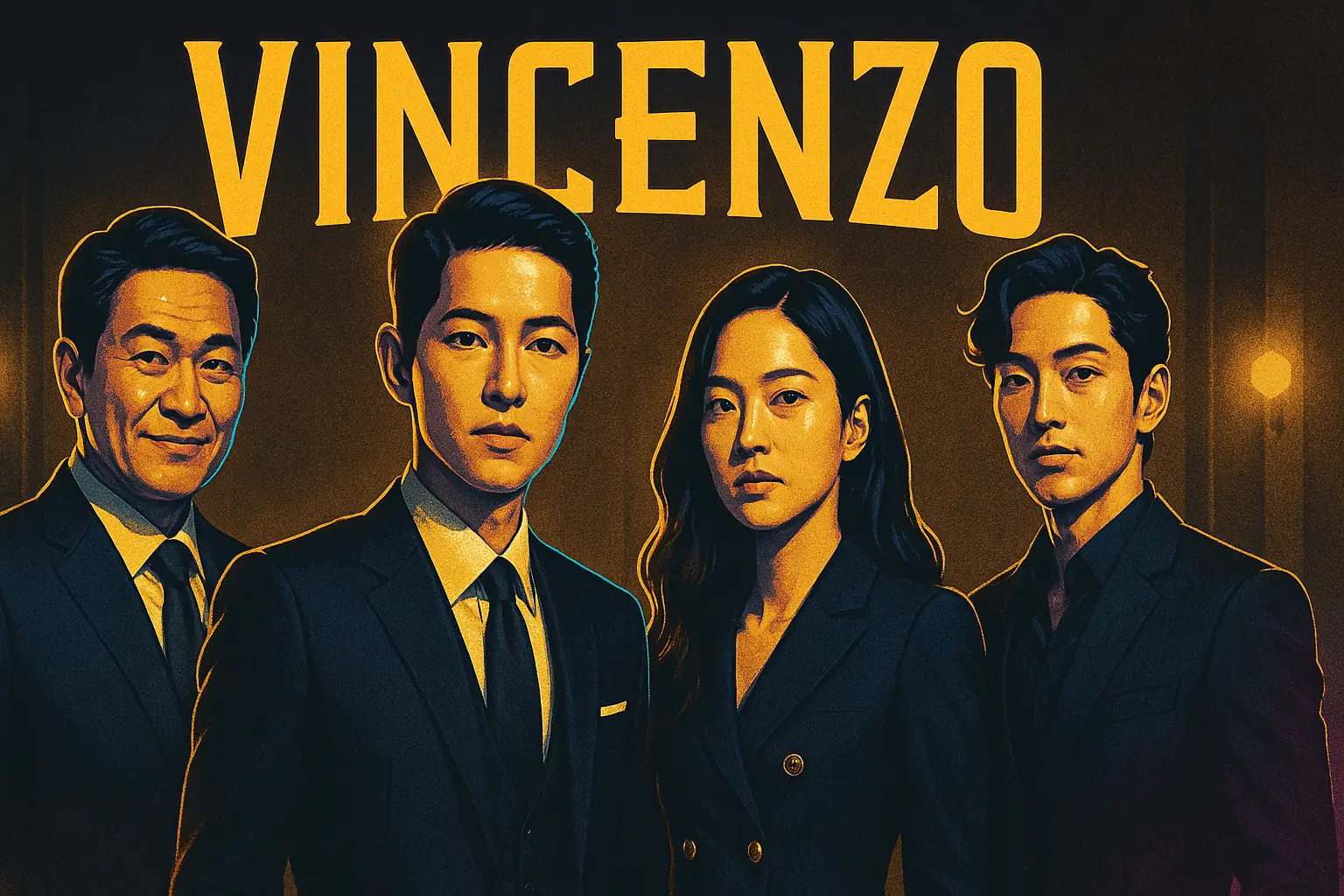 Vincenzo cast members posing in promotional shoot