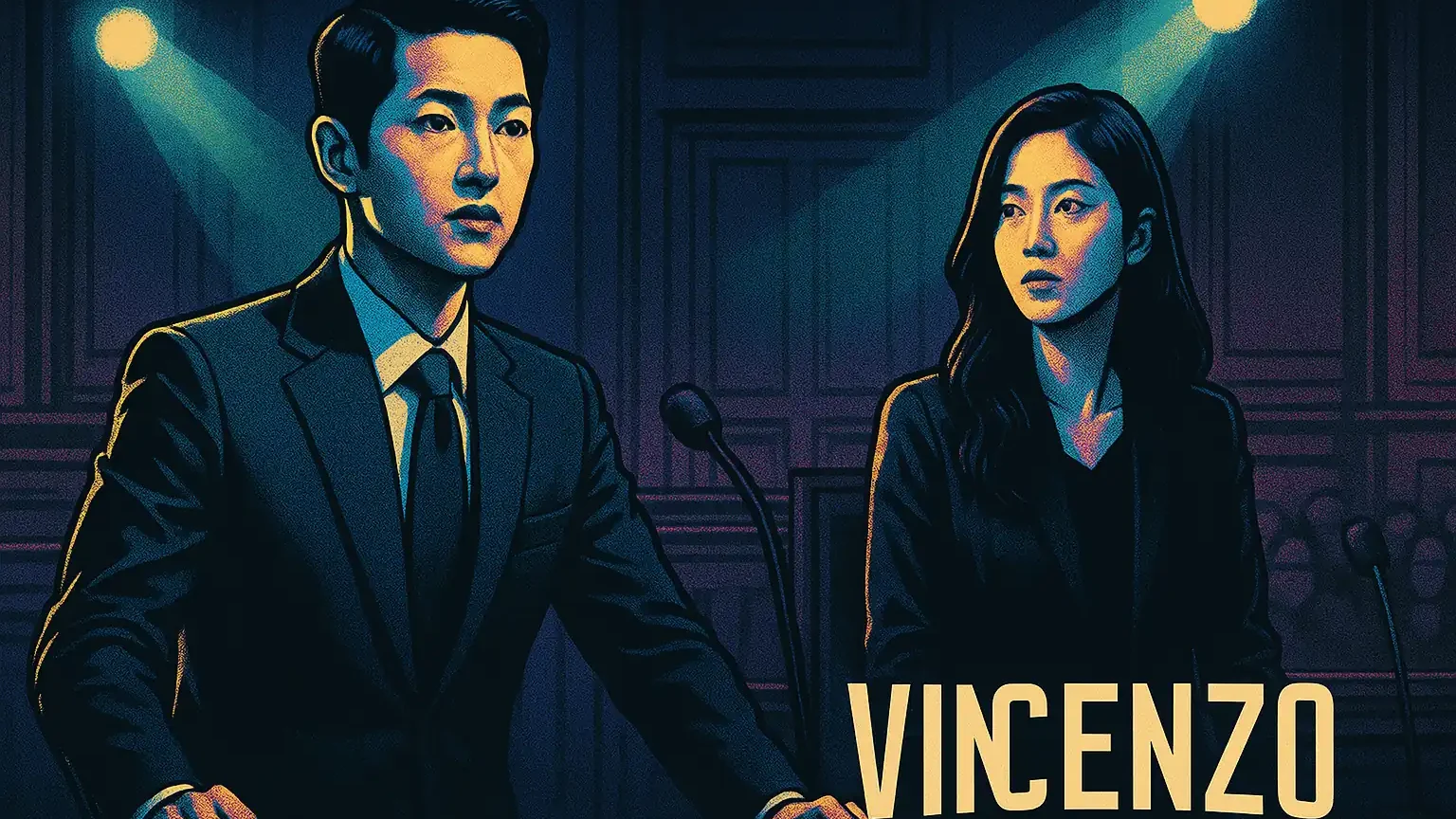 Song Joong-ki and Jeon Yeo-been filming courtroom scene
