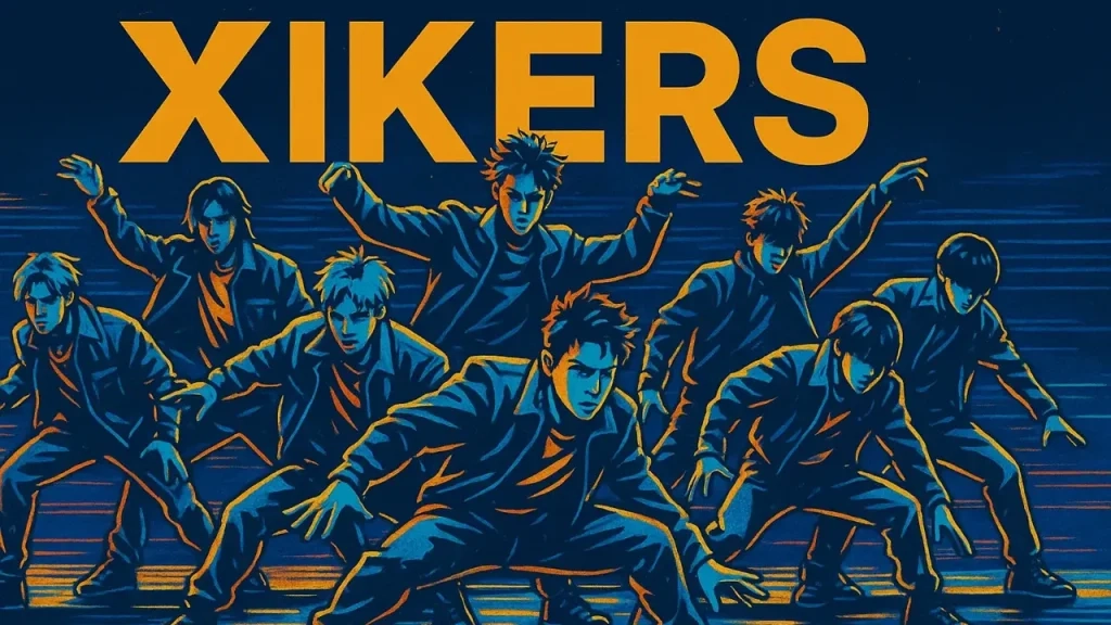 Xikers members performing powerful choreography on stage