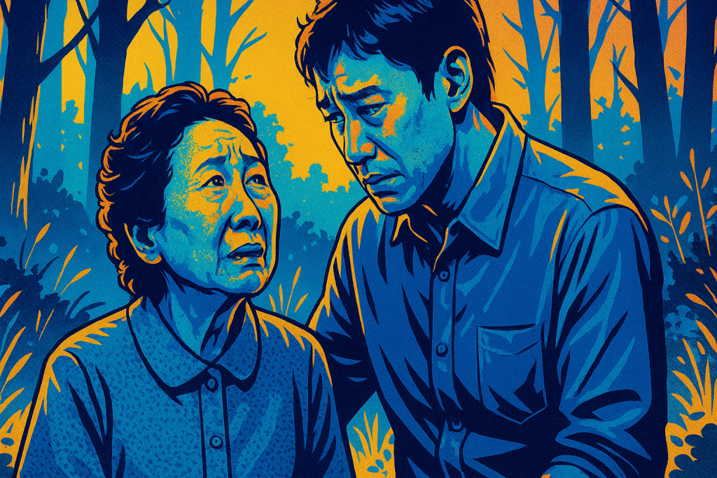 Yoon Ji-a and Han Min-oh emotional forest scene