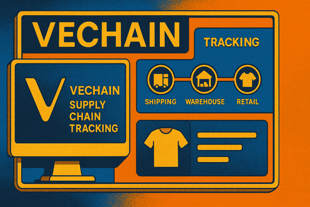 Vechain supply chain tracking dashboard with product timeline.